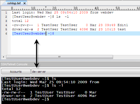 SSH/Telnet Session Logging