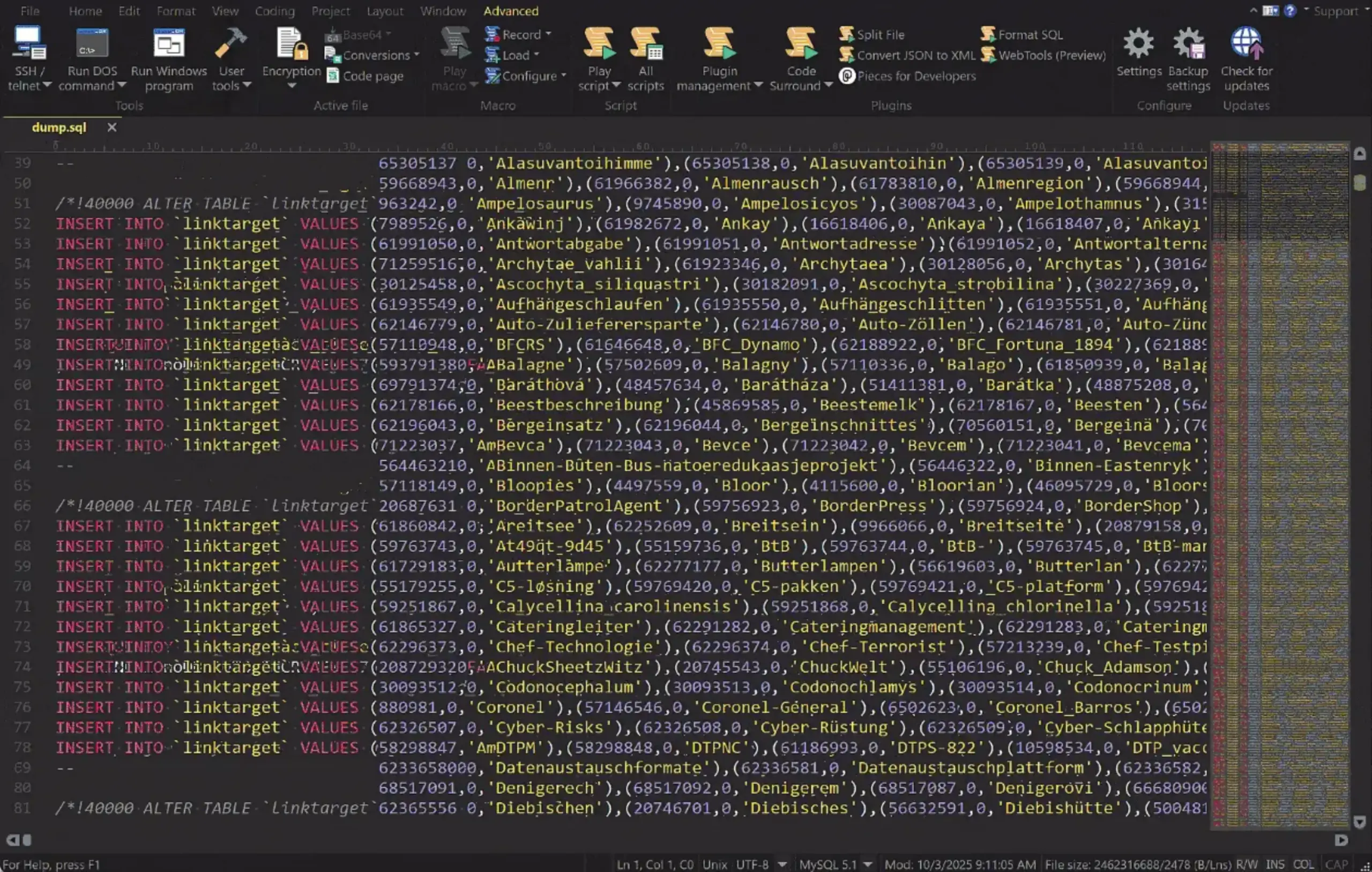 Code editor find-and-replace animation showing UltraEdit features