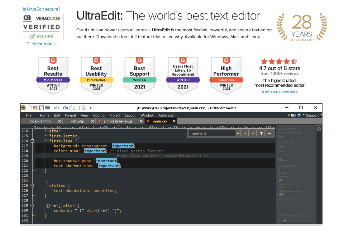 text editors for mac - UltraEdit