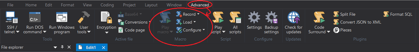 UltraEdit macros