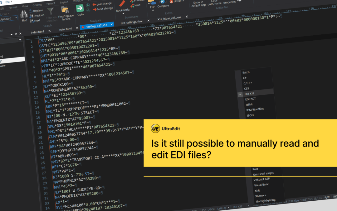 Making EDI files human again: Inspecting, managing, and editing EDI files yourself